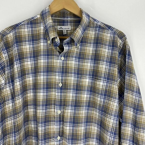 Peter Millar Crown Shirt Plaid Mount Pearl - Picture 2 of 8